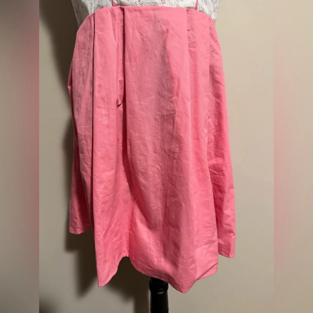 NWT Scarlet Darkness Pink and White Square Neckline Floral Dress size large - Picture 10 of 12